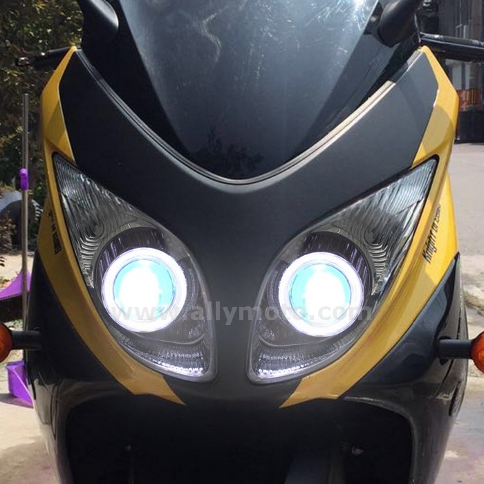 027 Angel Demon Eyes Custom Headlight Yamaha Tmax T-Max 2001-2007