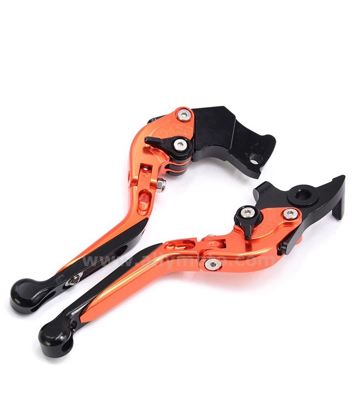 TKspeed Short Brake & Clutch Levers For Yamaha FZ/MT Models – CNC Aluminum Adjustable Levers, Orange - View #13