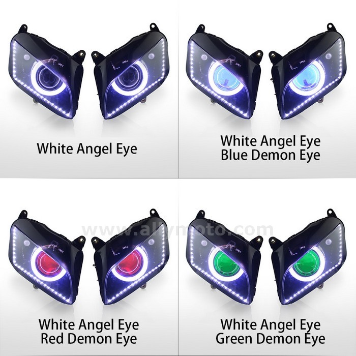 Headlight Fit For Honda CBR 600RR 600 RR F5 03-06 Angel Eye+Demon Eye